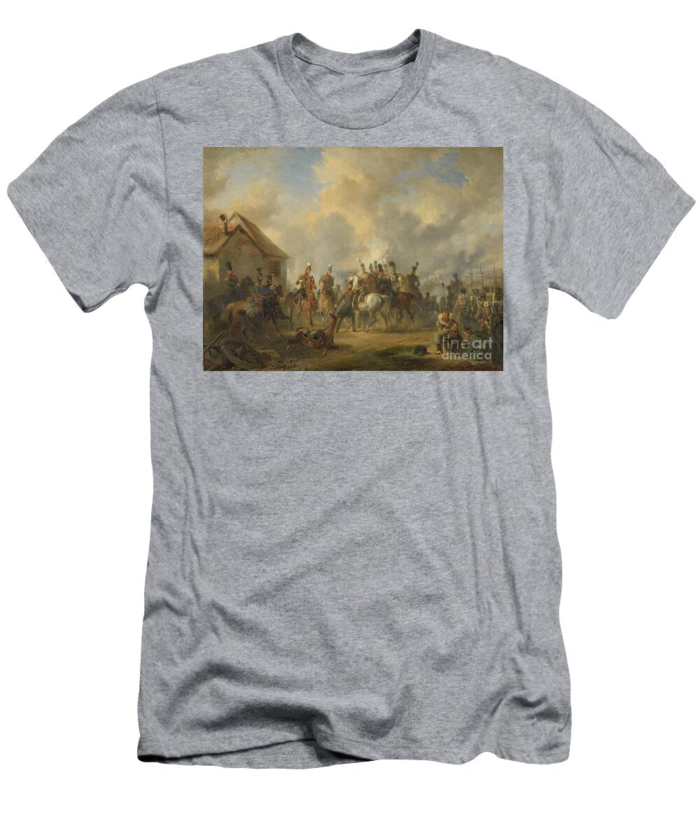 The Battle of Bautersem During the Ten Days Campaign 1833 Oil on Canvas Nicholas Pieneman T-Shirt