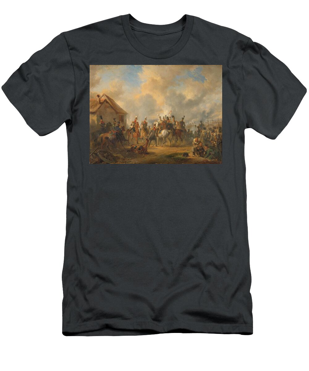 The Battle of Bautersem During the Ten Days Campaign the Engagement At Bautersem Nicolaas Pieneman 1809 1860 T-Shirt