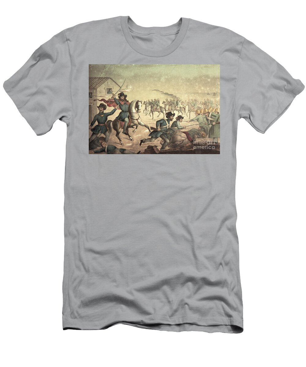 The Battle of Santantonio Uruguay 1846 Italian School T-Shirt