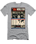 The Beatles 1964 World Tour Poster Kevin Walker and Pixel Reverie T-Shirt