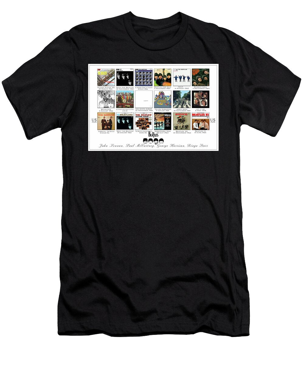 The Beatles Album Covers Collection Kevin Walker and Pixel Reverie T-Shirt