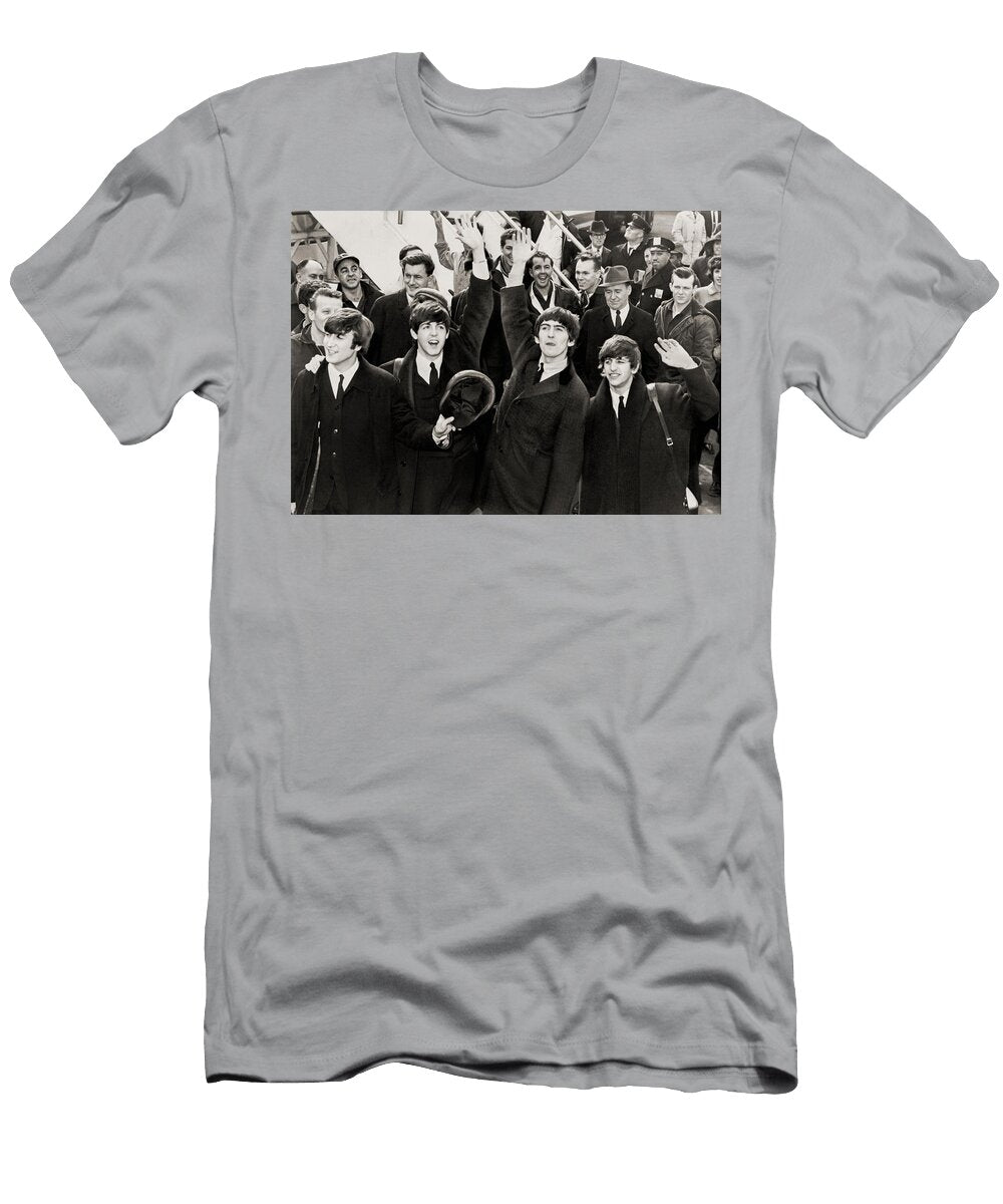The Beatles Arrive in America Orca Art Gallery T-Shirt