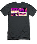 The Beatles Collage Bright Fuchsia Colors Chuck Kuhn T-Shirt