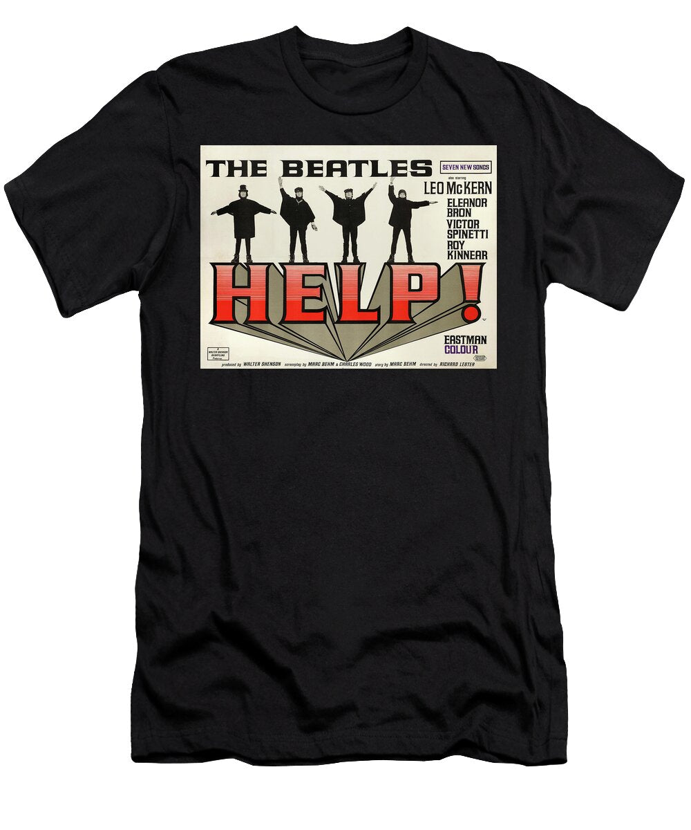 The Beatles Help Vintage Art Retro Poster Vintage Treasure Sampadart Gallery T-Shirt