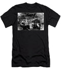 The Beatles in London 1963 Black and White Painting Tony Rubino T-Shirt