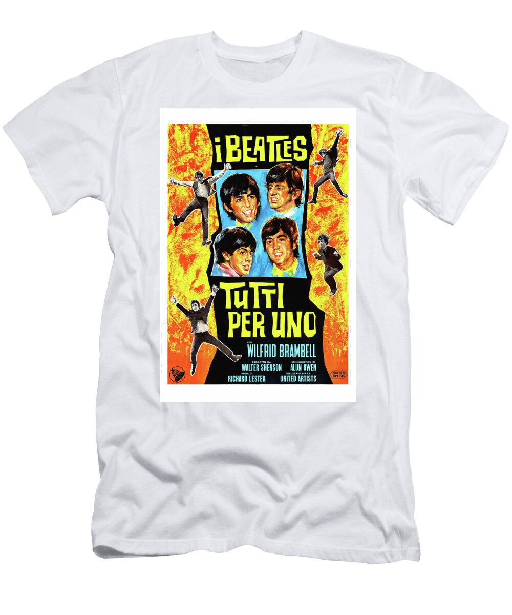 The Beatles Italian Movie Poster Vintage Art Retro Poster Vintage Treasure Best Quality Sampadart Gallery T-Shirt