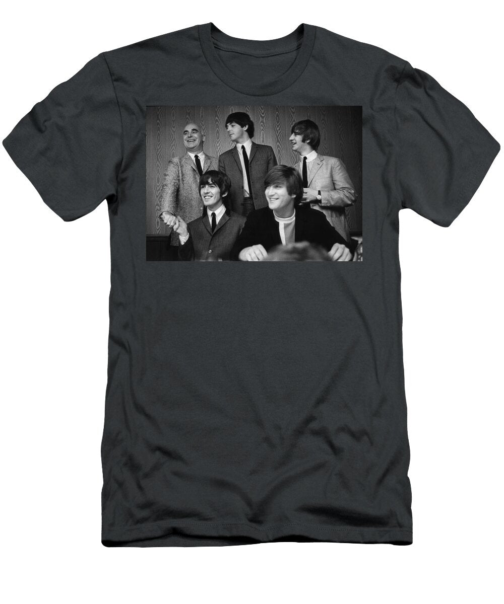 The Beatles Preparing to Perform At the Kansas City Municipal Stadium in 1964 Finley T-Shirt