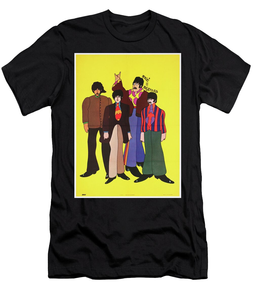 The Beatles Psychedelic Vintage Poster Retro Treasure Sampadart Gallery T-Shirt