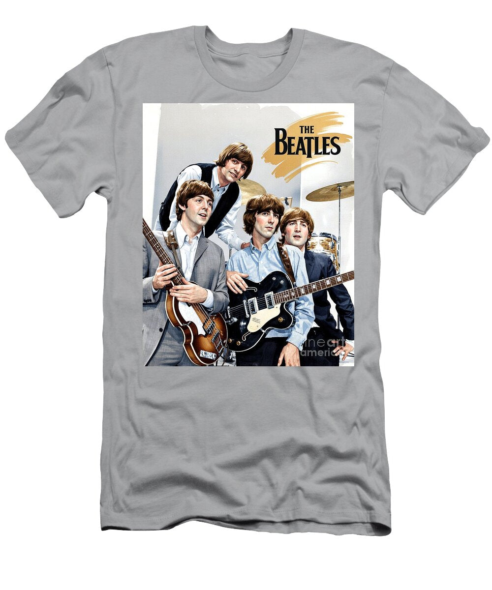 The Beatles Ringo Starr Rear and L to R Paul Mccartney George Harrison John Lennon Robert Williams T-Shirt