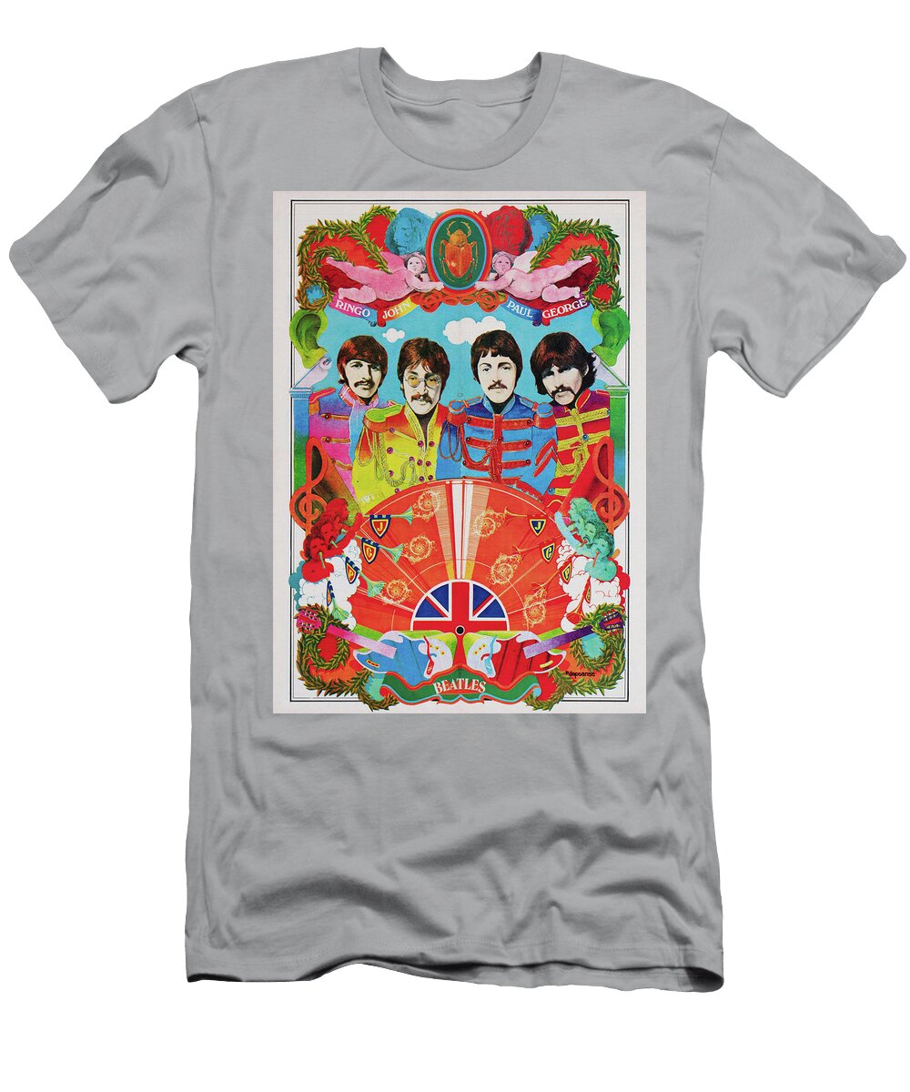 The Beatles Vintage Treasure Art Retro Poster Sampadart Gallery T-Shirt