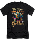 The Best Therapy Is a Golden Retriever Dog Dad Mom Goldie Maximus Designs T-Shirt