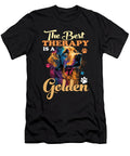 The Best Therapy Is a Golden Retriever Dog Lover Goldie Maximus Designs T-Shirt