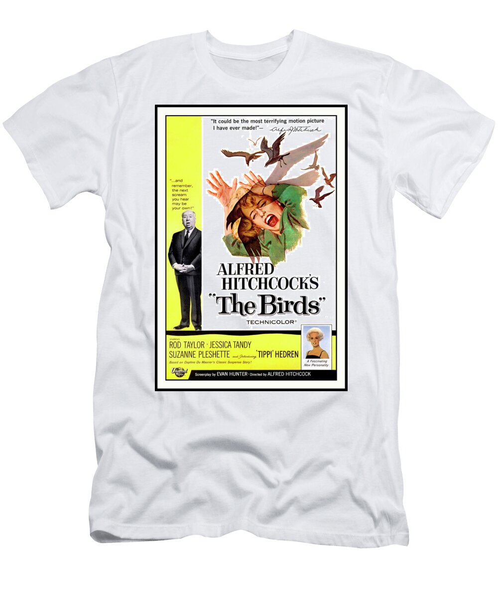 The Birds Classic Retro Vintage Movie Advertising Poster 1963 Carol Japp T-Shirt