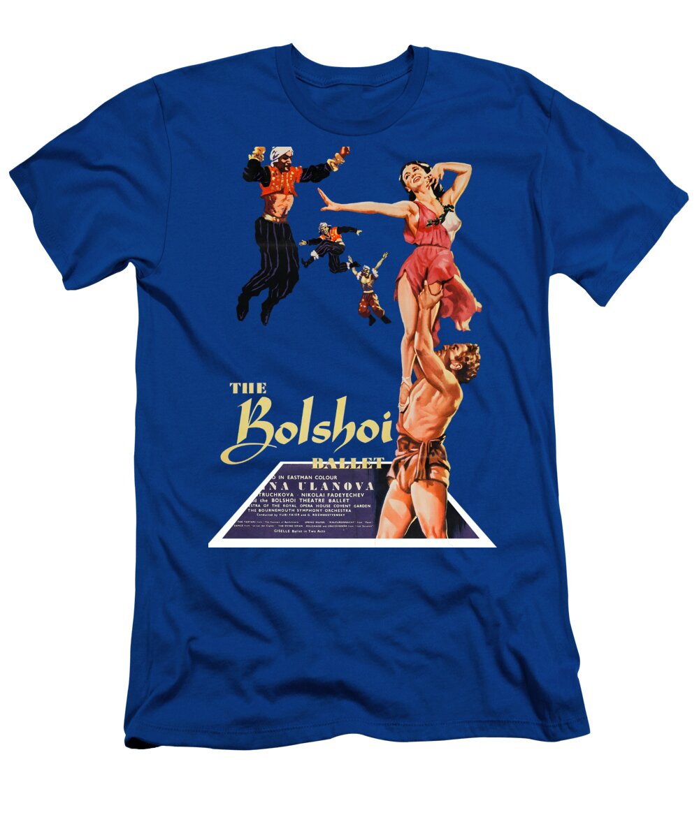 The Bolshoi Ballet 1957 3d Movie Poster Stars on Art T-Shirt