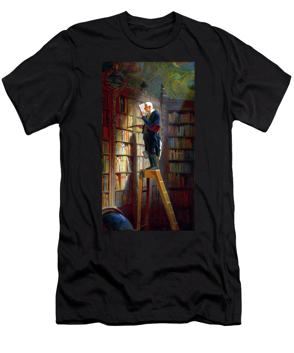 The Bookworm Carl Spitzweg Jon Baran T-Shirt
