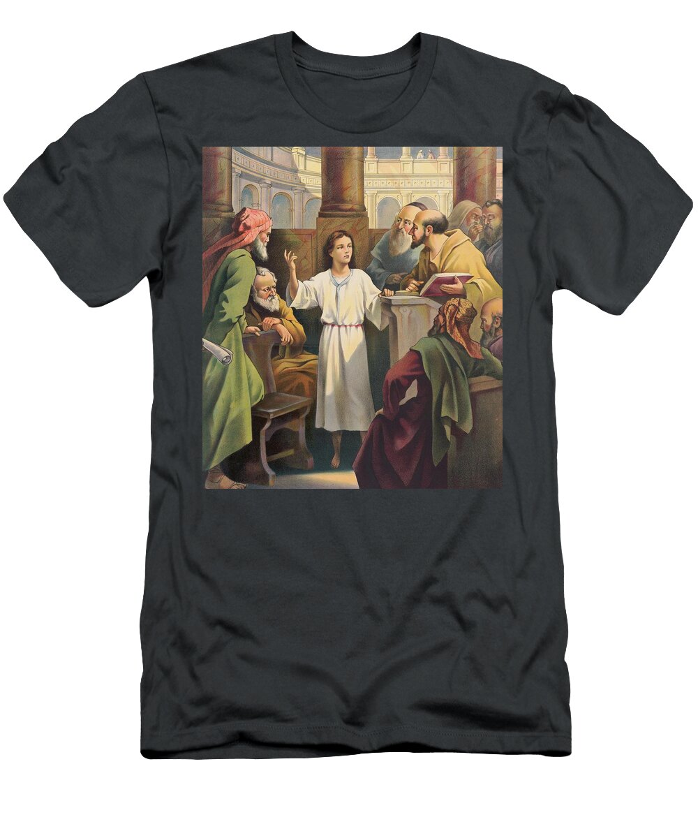 The Boy Jesus in the Temple Stecher Litho Co T-Shirt