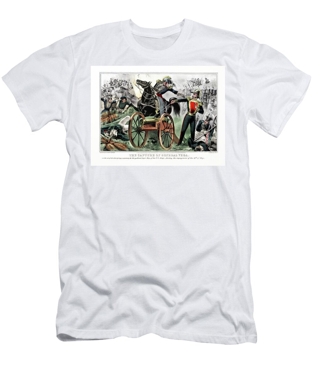 The Capture of General Vega in the Act of Discharging a Cannon By the Gallant Capt May of the US Army During the Engagement of the 9th of May 1846 American School T-Shirt