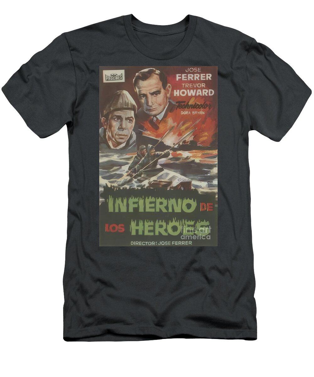 The Cockleshell Heroes 1955 Vintage Spanish Movie Program Jose Ferrer and Trevor Howard Jon Fennel T-Shirt