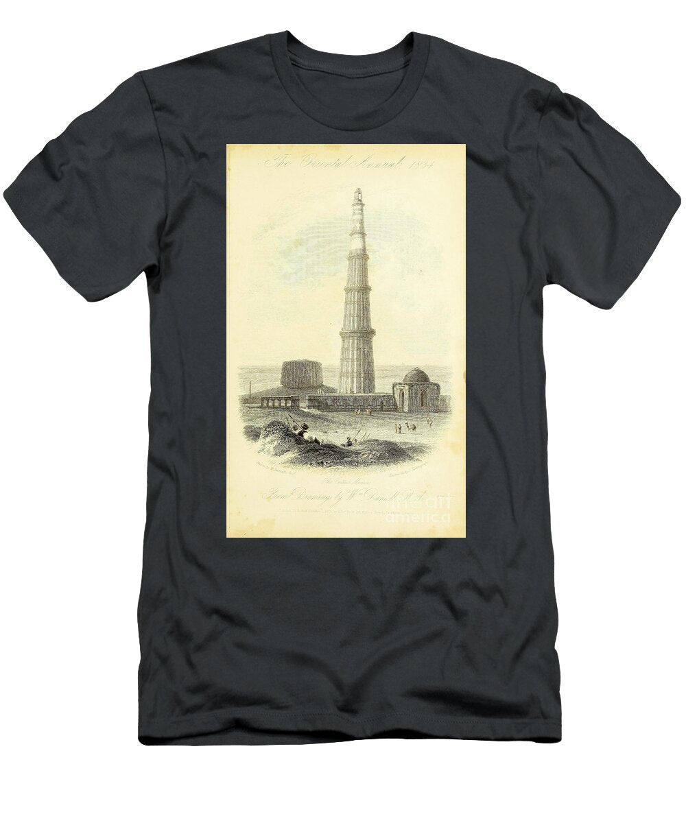 The Cuttab Minar At Old Delhij1 Historic Illustrations T-Shirt