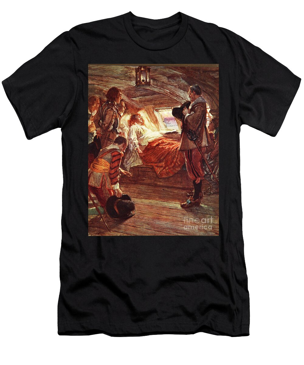 The Death of Admiral Blake 1599 1657 Illustration From Drakes Drum and Other Songs of the Sea By Henry Newbolt 1862 1938 1905 Arthur David Mccormick T-Shirt