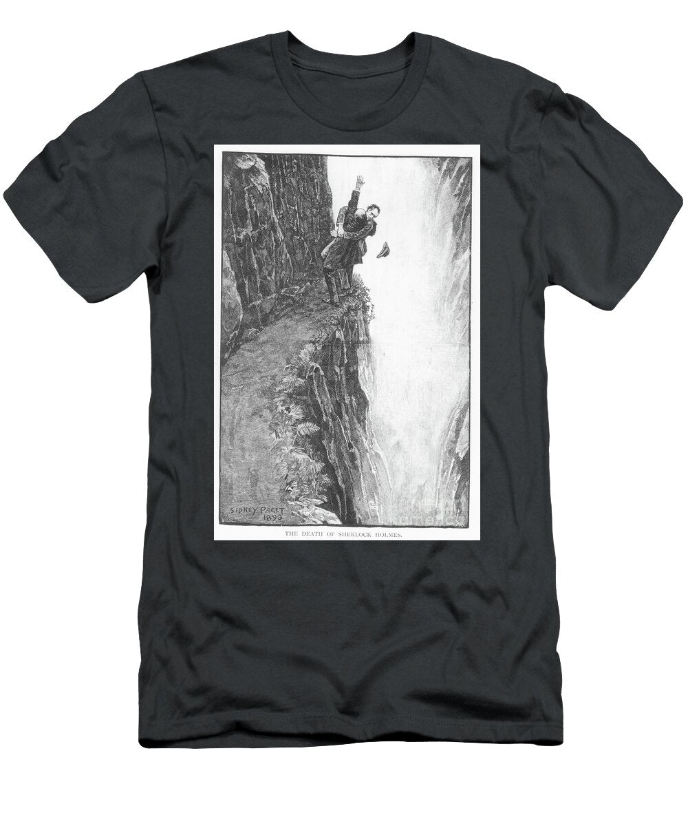 The Death of Sherlock Holmes Illustration for the Final Problem By Arthur Conan Doyle 1859 1930 Published in Strand Magazine December 1893 Sidney Paget T-Shirt
