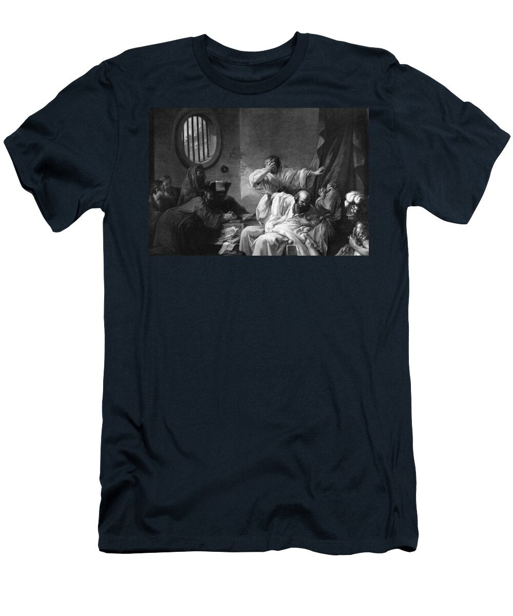 The Death of Socrates Jacques Philippe Joseph De Saint Quentin T-Shirt