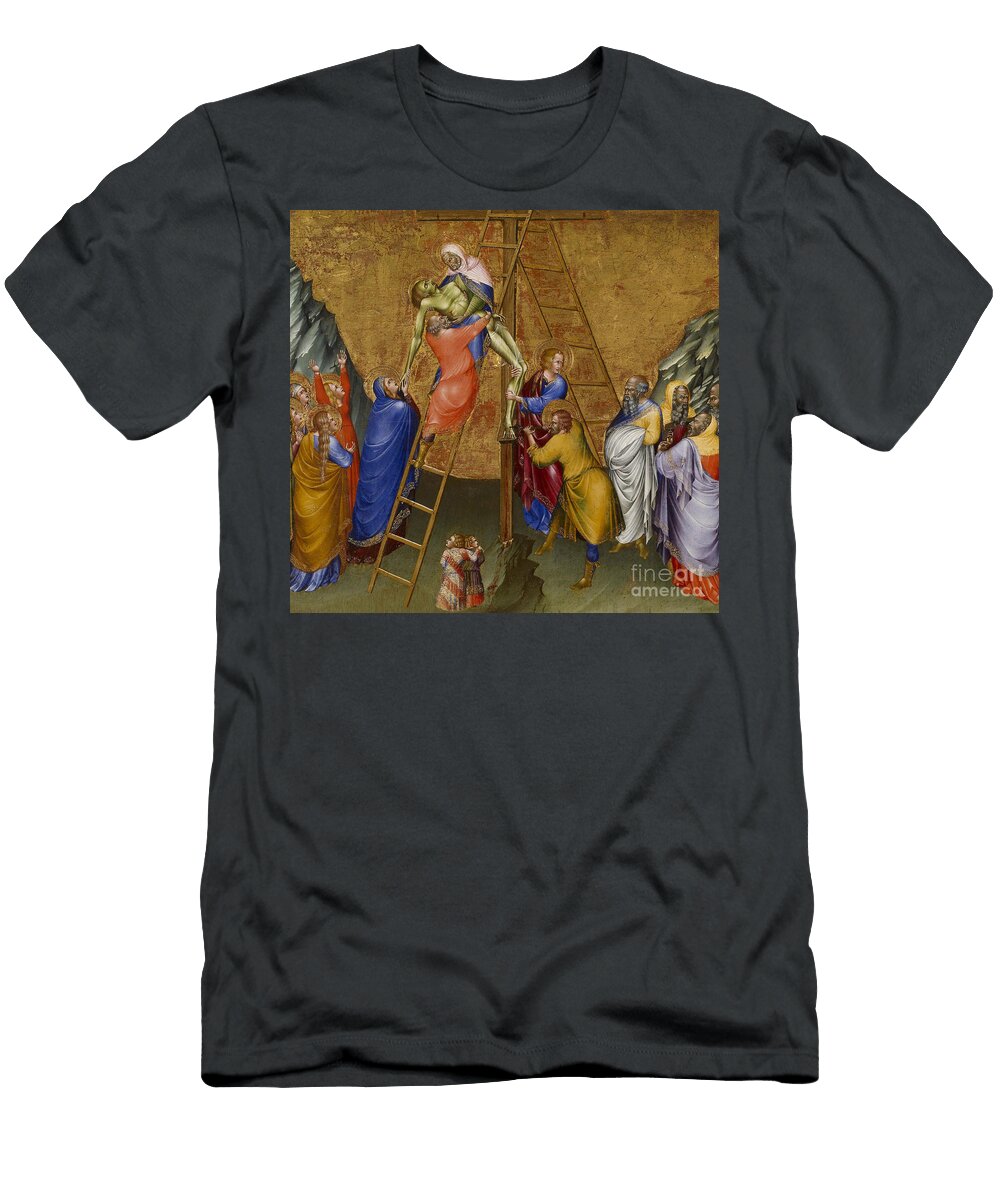 The Descent From the Cross From the Malavolti Altarpiece Giovanni Di Paolo Di Grazia T-Shirt