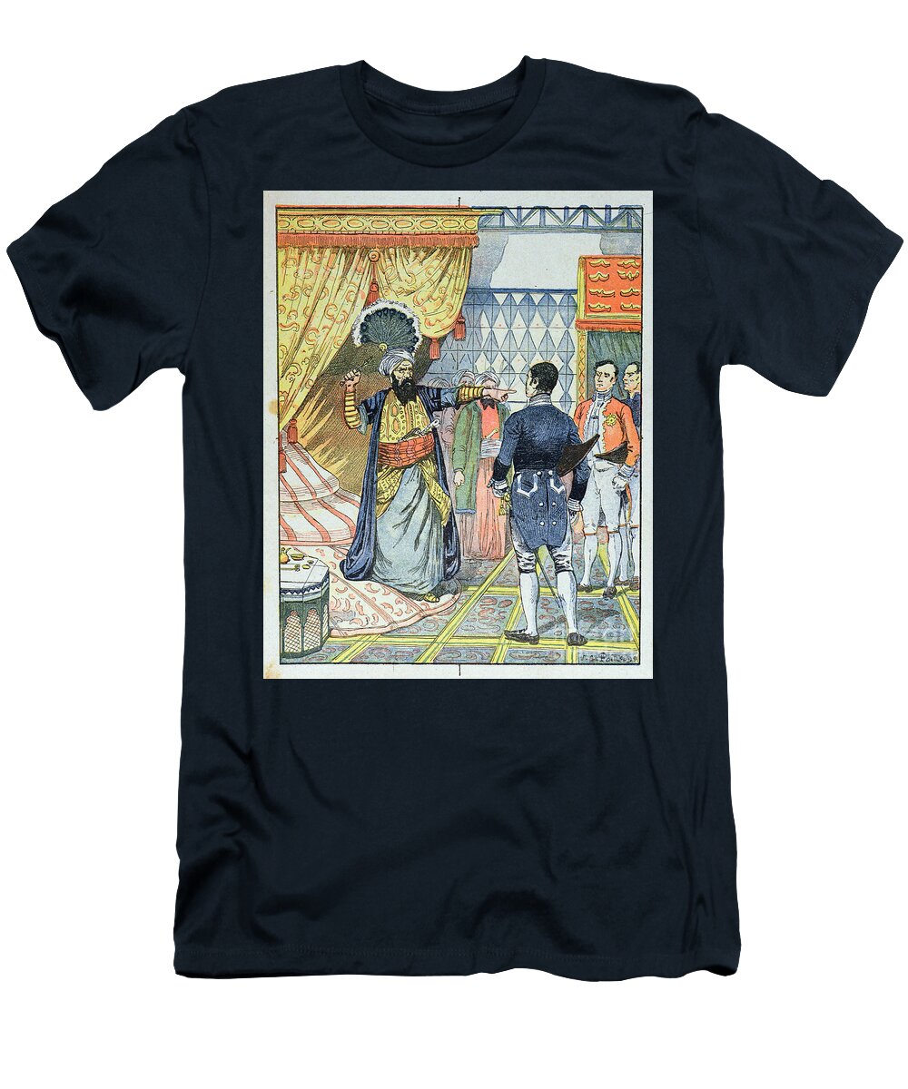 The Dey of Algiers Hussein Ibn El Hussein Strikes the French Ambassador M Deval with a Fan 27th April 1827 Victor Armand Poirson T-Shirt