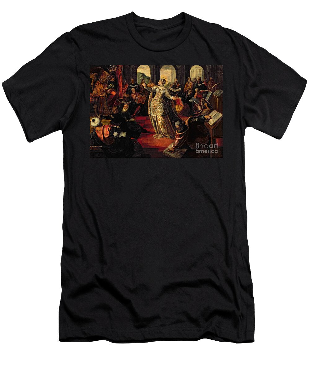 The Dispute of Catherine of Alexandria with the Philosophers Oil on Canvas Jacopo Robusti Tintoretto T-Shirt