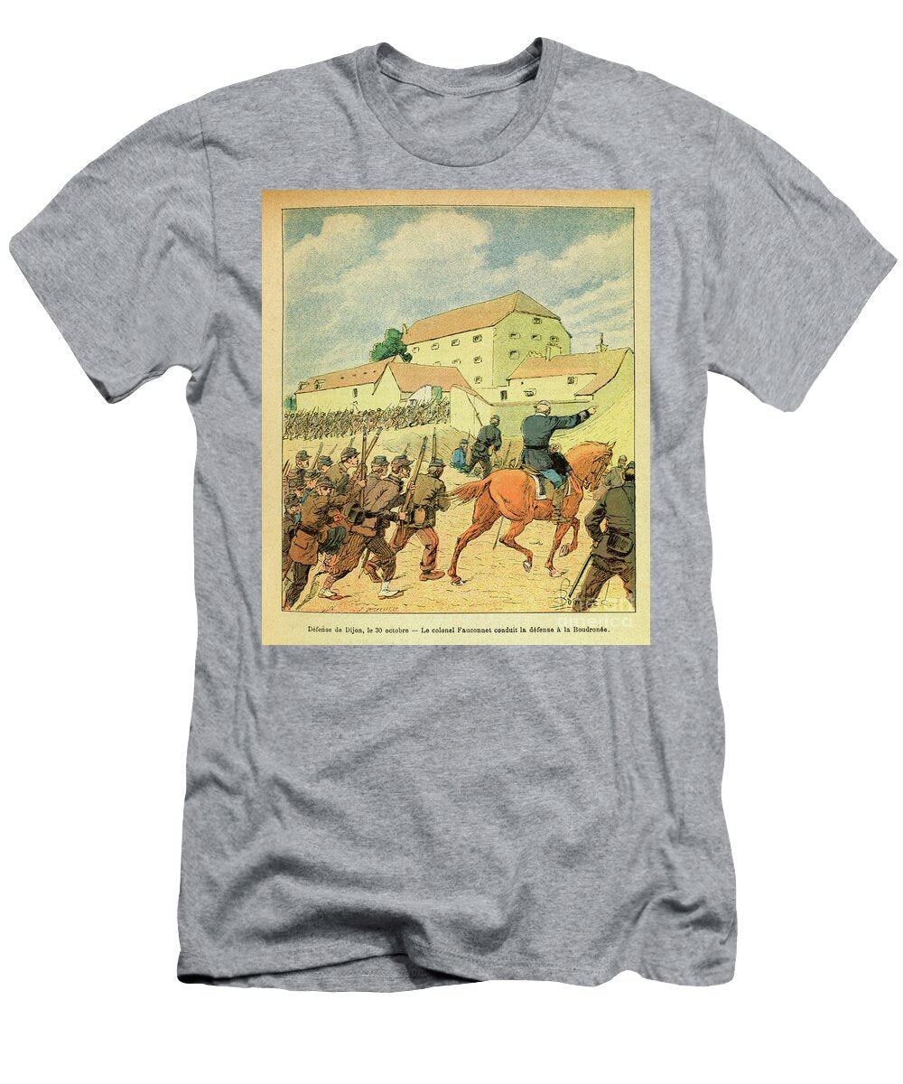 The Eastern Armee of Eugene Sergeant Dit Grenest Defense of the City of Dijon on October 30 1870 Engraving Louis Charles Bombled T-Shirt