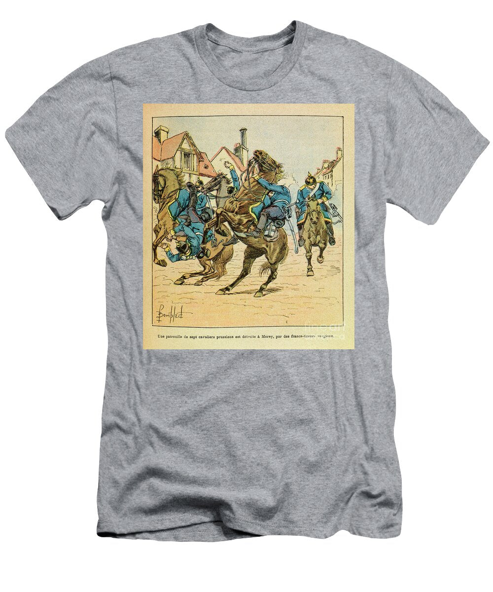 The Eastern Armee of Eugene Sergeant Dit Grenest in December 1870 Engraving Louis Charles Bombled T-Shirt