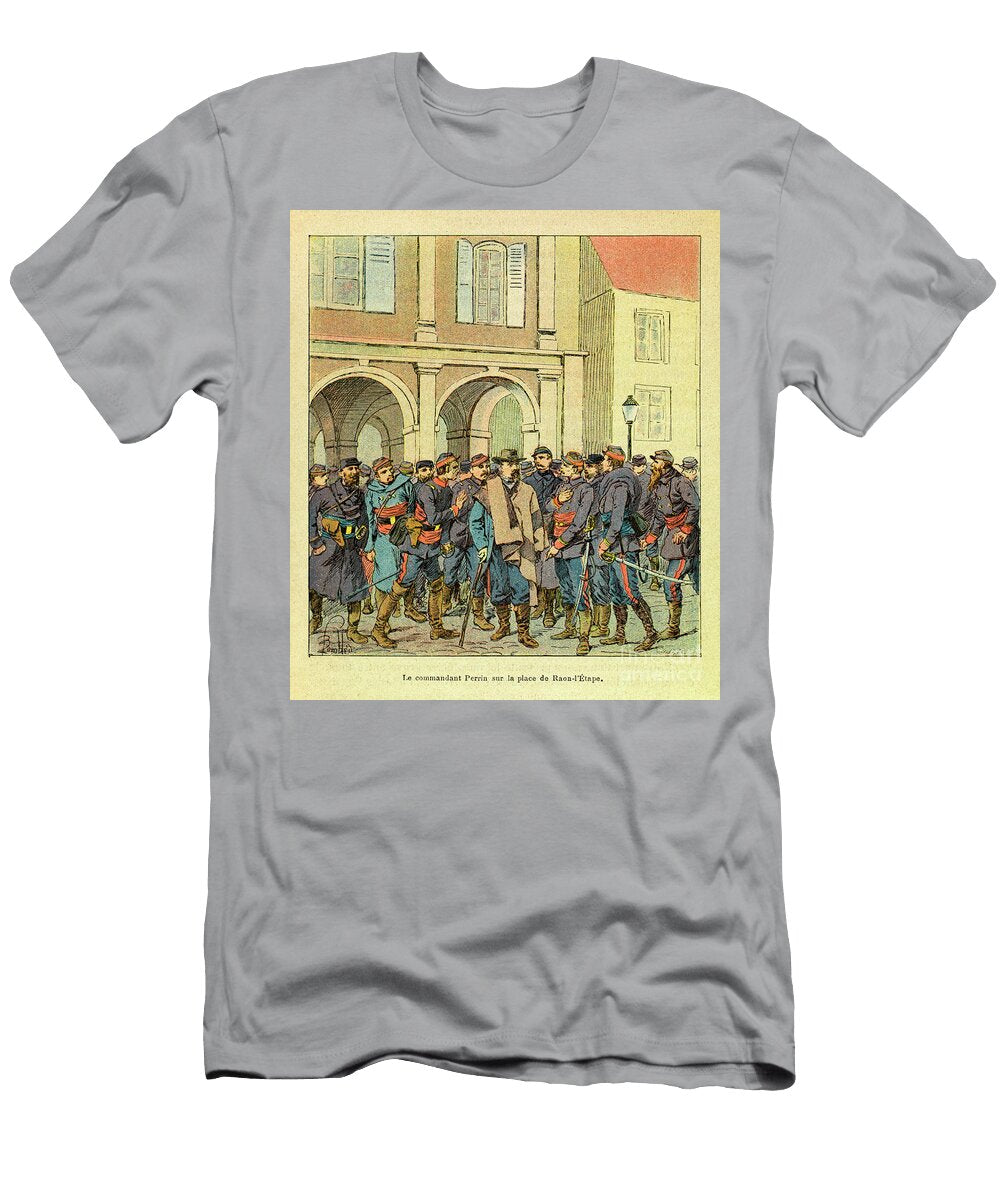 The Eastern Armee of Eugene Sergeant Known As Grenest Commander Perrin on the Place De Raon Letape Engraving Louis Charles Bombled T-Shirt