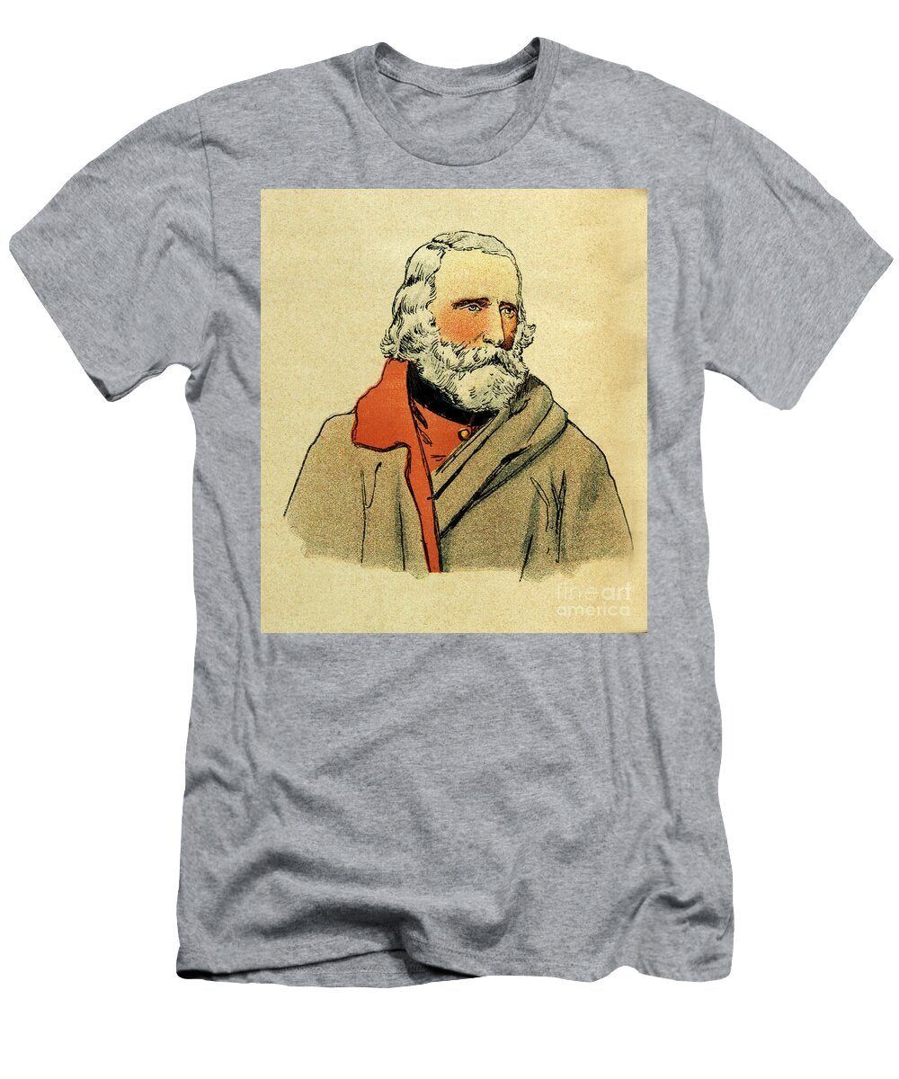 The Eastern Armee of Eugene Sergeant Known As Grenest Portrait of Giuseppe Garibaldi 1807 1882 Engraving Louis Charles Bombled T-Shirt
