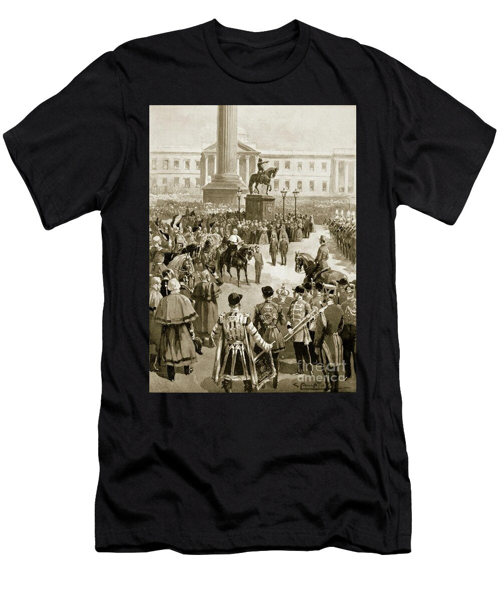 The End of the Crimean War the Proclamation of Peace At Charing Cross April 1856 From the Illustrated London News 1901 Gs Amato T-Shirt
