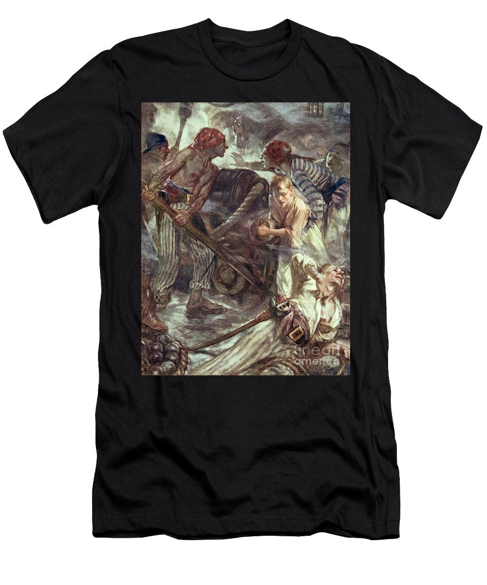 The Fighting Temeraire Illustration From Drakes Drum and Other Songs of the Sea By Henry Newbolt 1862 1938 Arthur David Mccormick T-Shirt