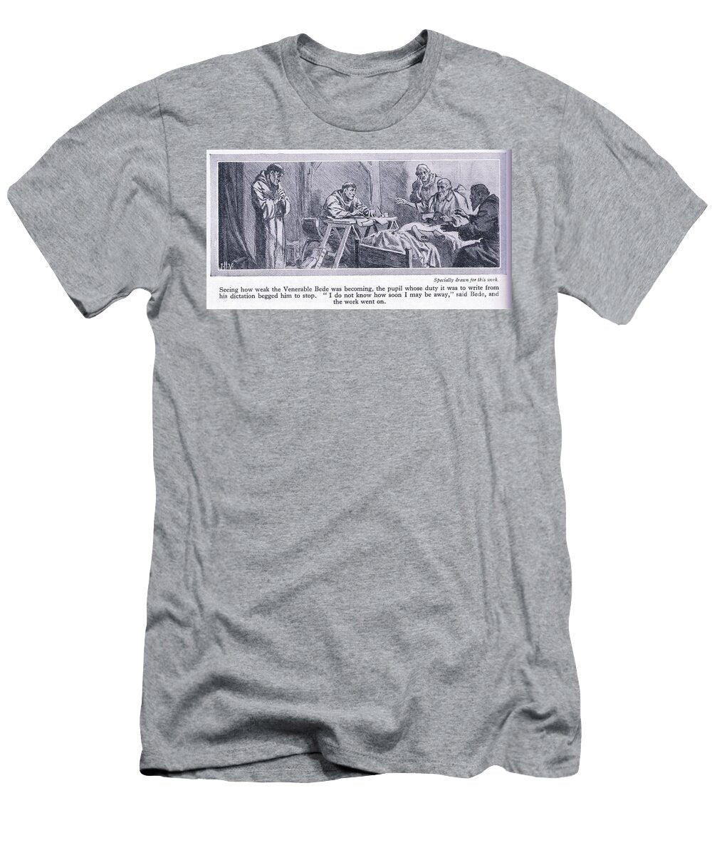 The Final Days of the Venerable Bede Translating the Gospel of St John Into English 735 Ad C1950 John Harris Valda T-Shirt