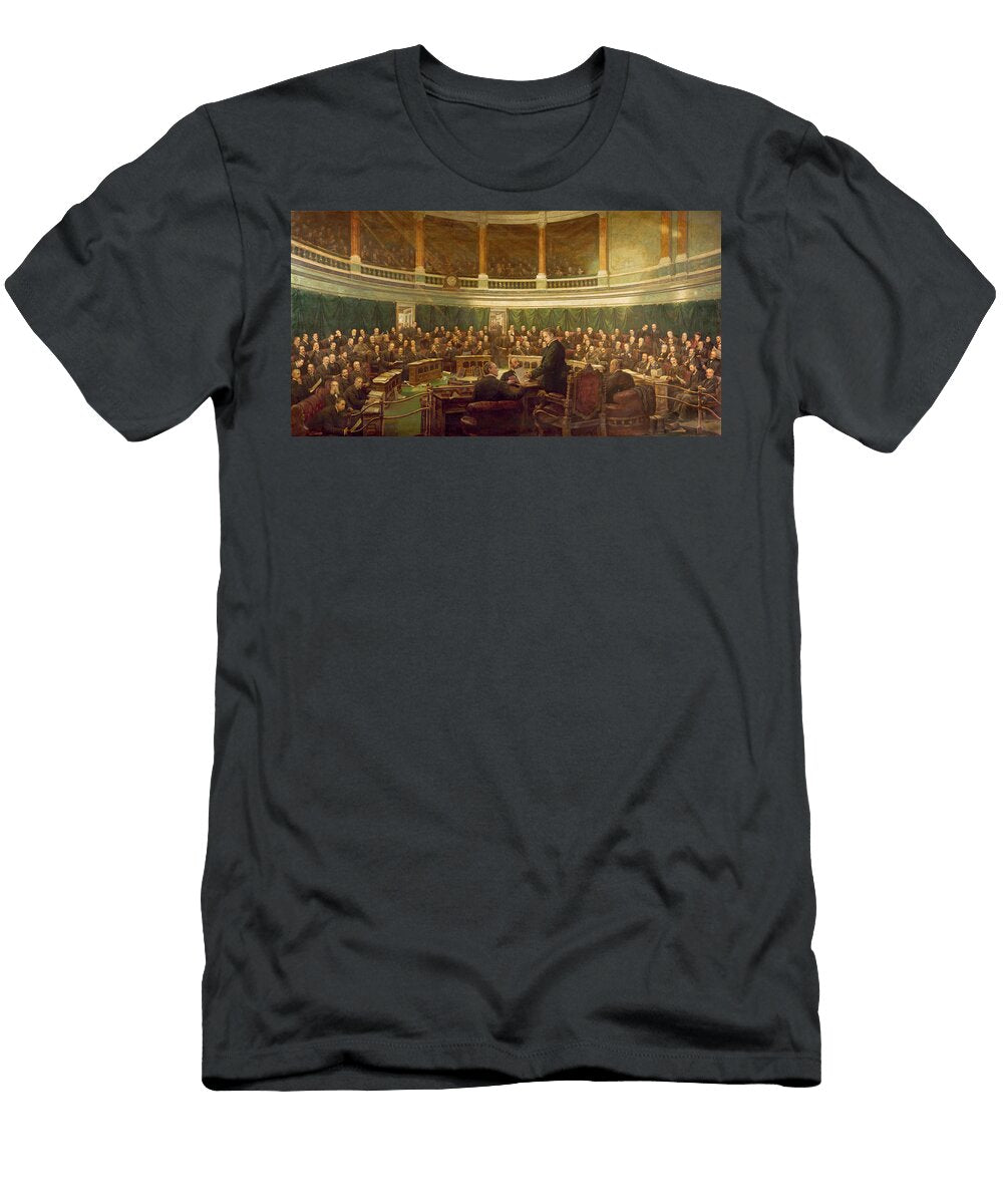 The First Meeting of the London County Council in the County Hall Spring Gardens in 1899 Oil Henry Jamyn Brooks T-Shirt