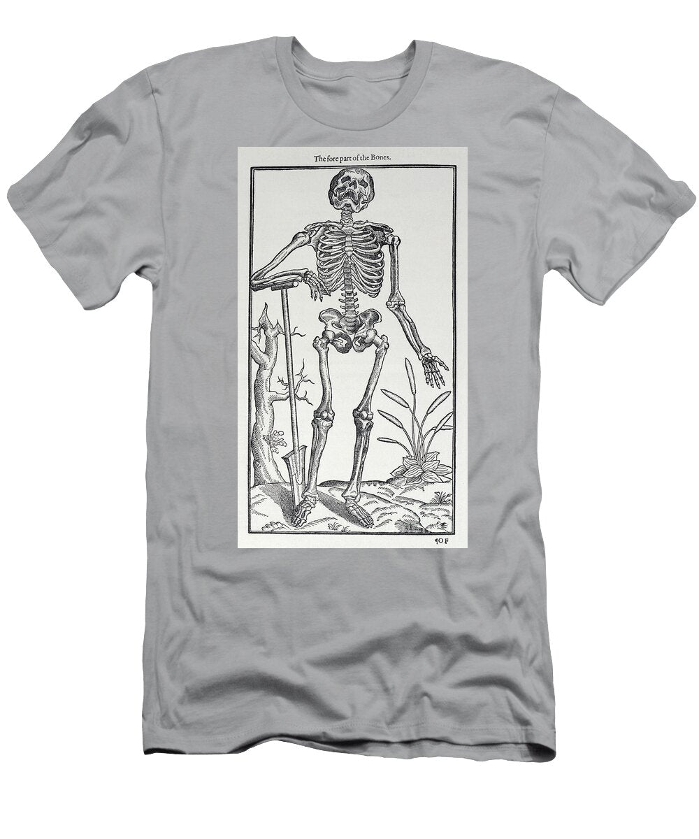 The Fore Part of the Bones Plate From the Historie of Man Published By John Banister 1540 1610 1578 English School T-Shirt