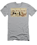 The French and the English Fall Side By Side in Battle From the Bayeux Tapestry Wool Embroidery French School T-Shirt
