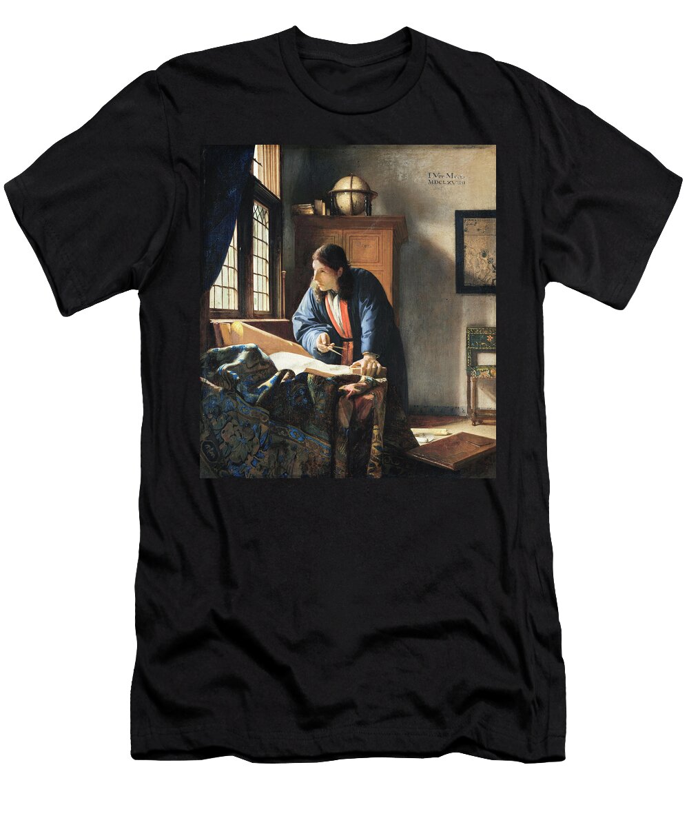 The Geographer By Johannes Vermeer 1668 Johannes Vermeer T-Shirt