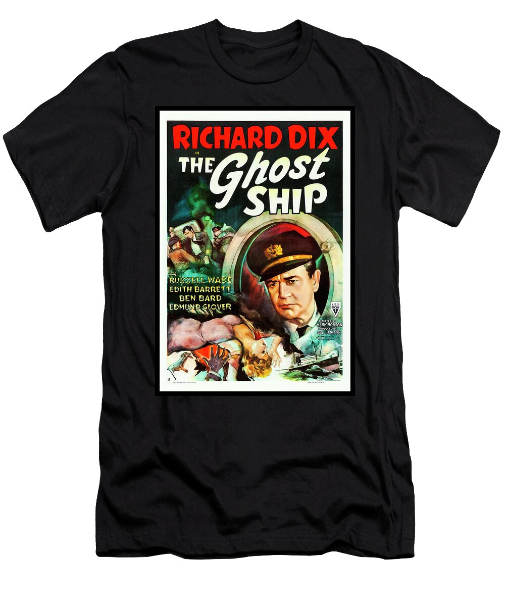 The Ghost Ship Classic Retro Vintage Movie Advertising Poster 1943 Carol Japp T-Shirt