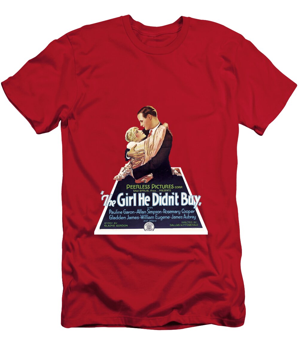 The Girl He Didnt Buy 1928 3d Movie Poster Stars on Art T-Shirt