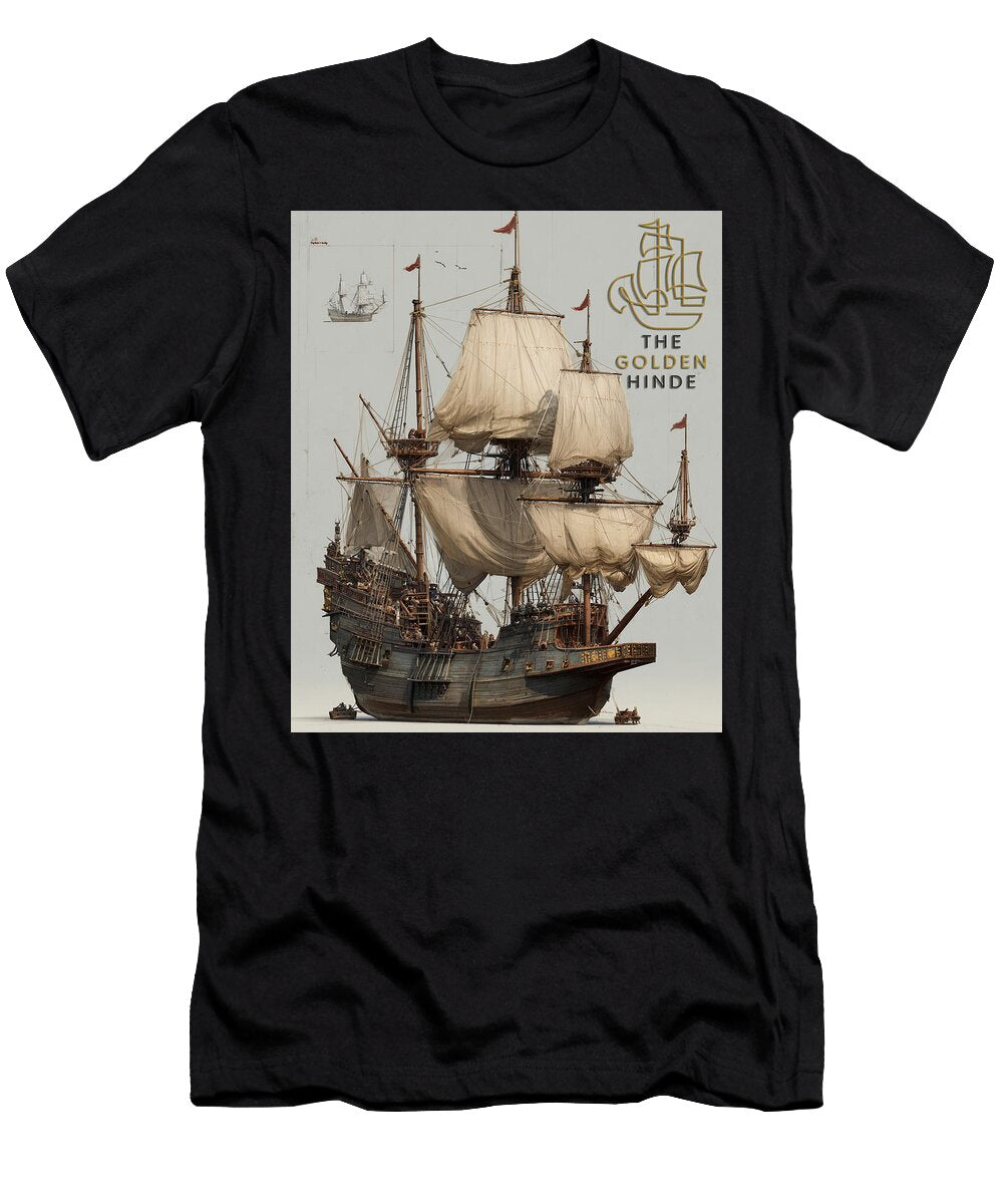 The Golden Hinde Ship Kevin Walker and Pixel Reverie T-Shirt