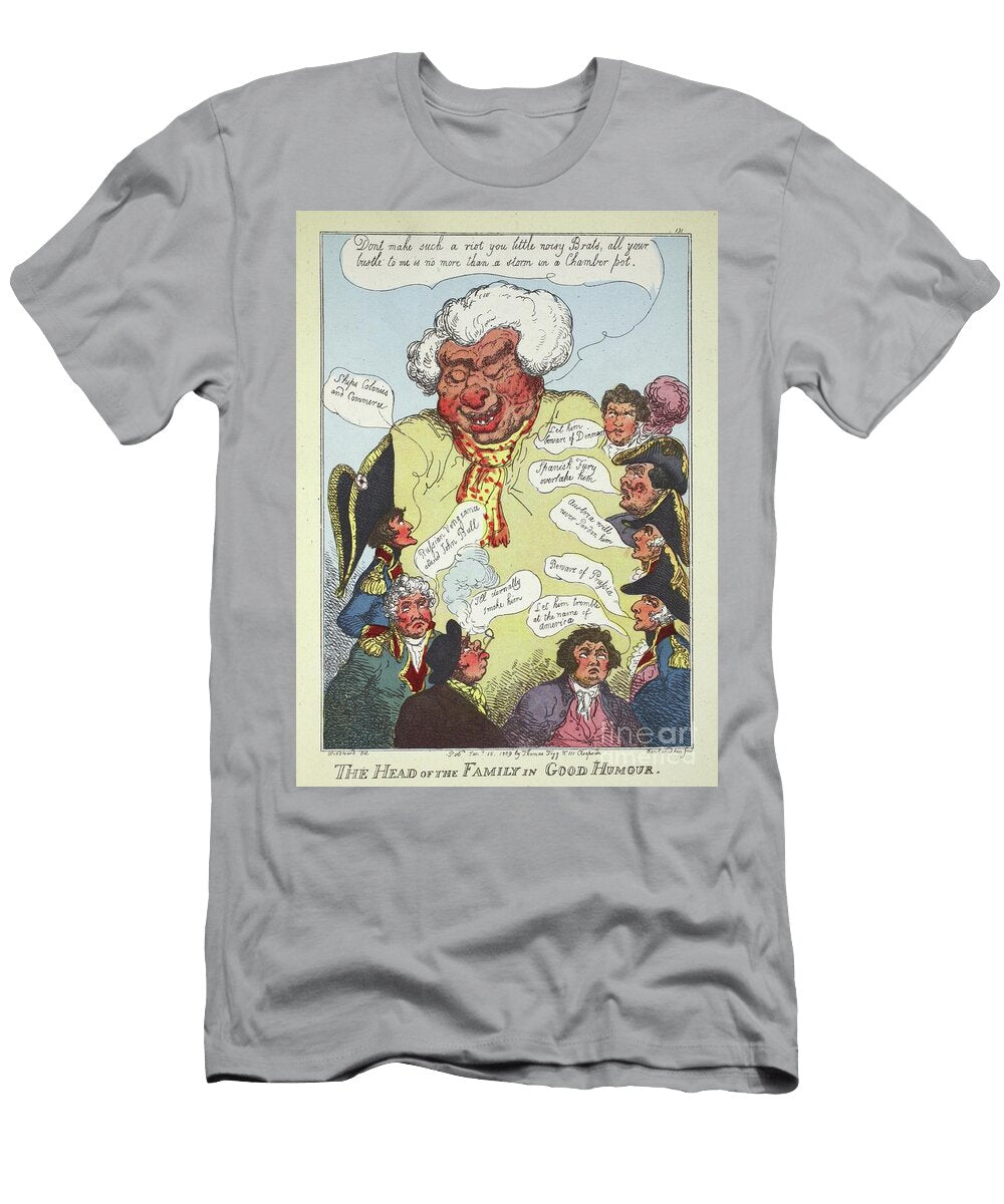 The Head of the Family in Good Humour Thomas Tegg January 15 1809 Thomas Rowlandson T-Shirt