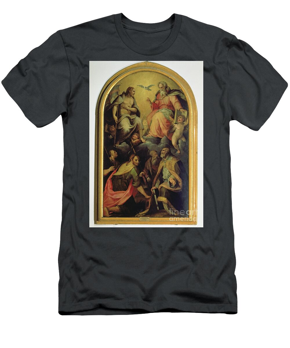 The Holy Trinity with Saints Maso Da San Friano T-Shirt