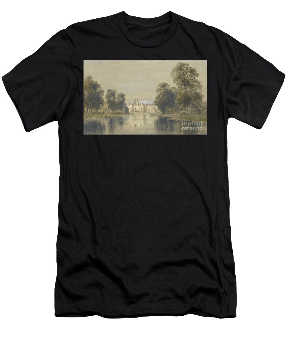 The Horse Guards From the Bridge St Jamess Park 1833 Pencil and Watercolor with Bodycolor on Paper Joseph Murray Ince T-Shirt