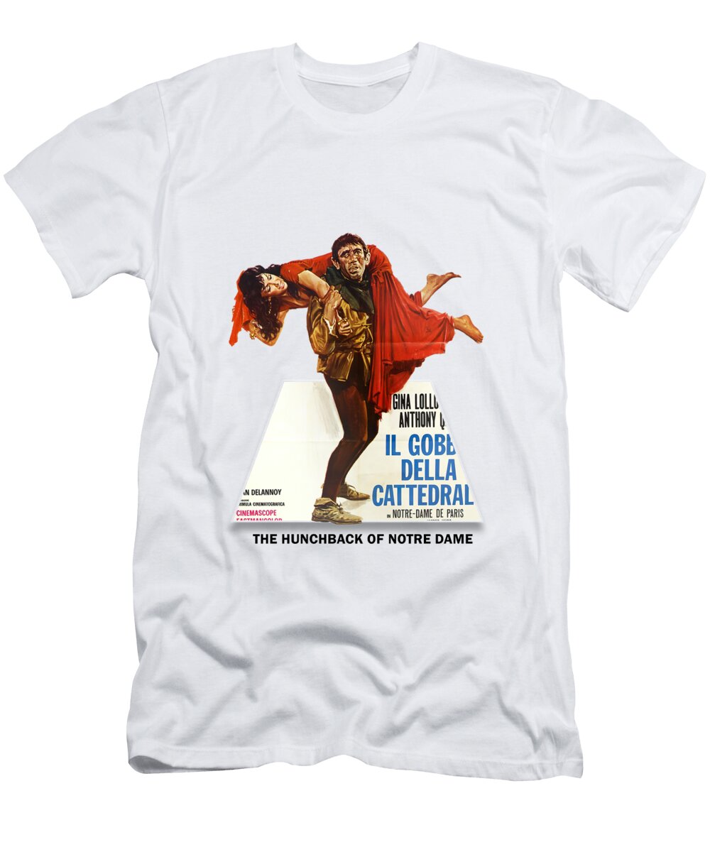 The Hunchback of Notre Dame 1956 3d Movie Poster Stars on Art T-Shirt