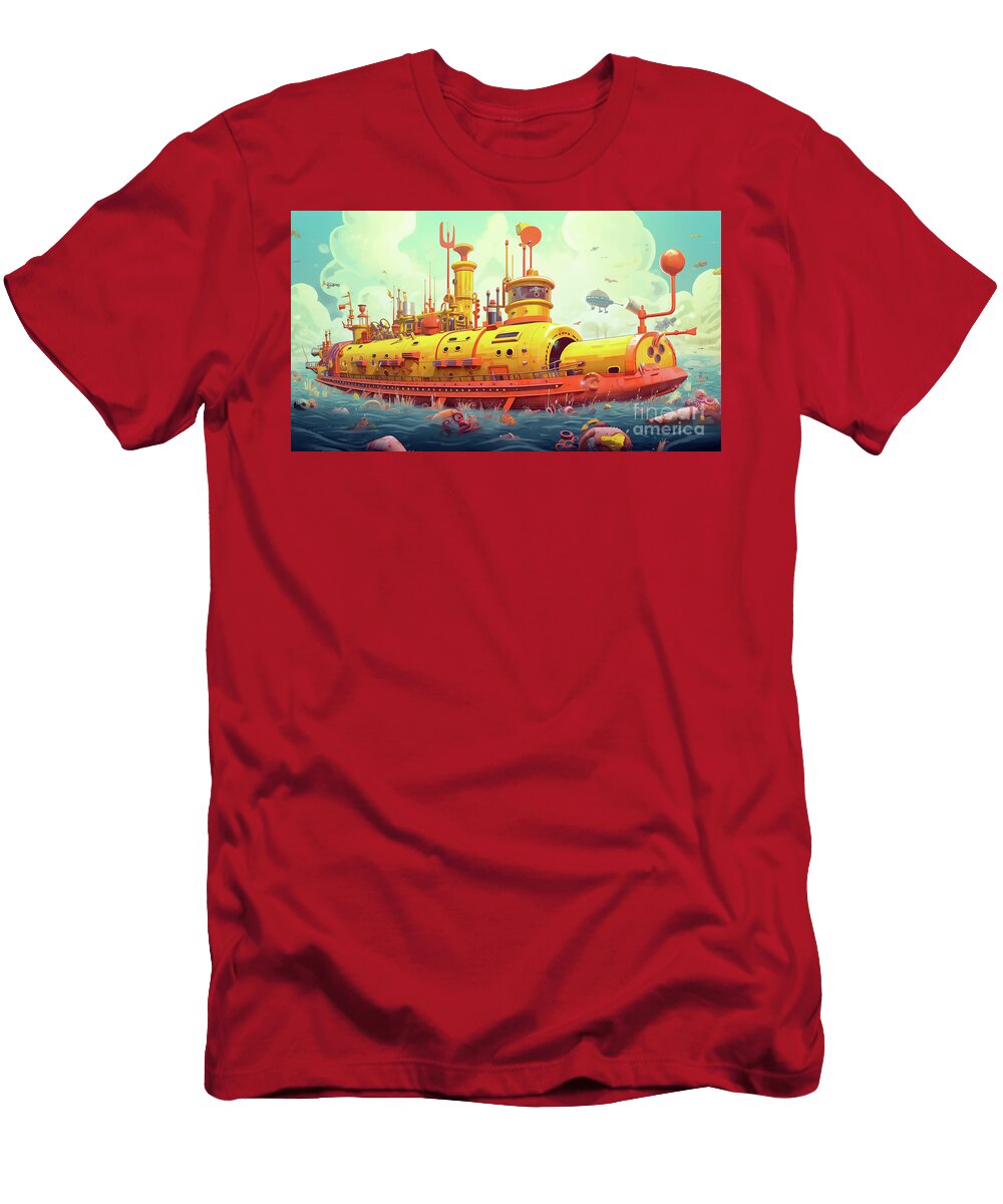 The Immersive Voyage of the Beatles Yellow Submarine 3 Antonios Valamontes T-Shirt