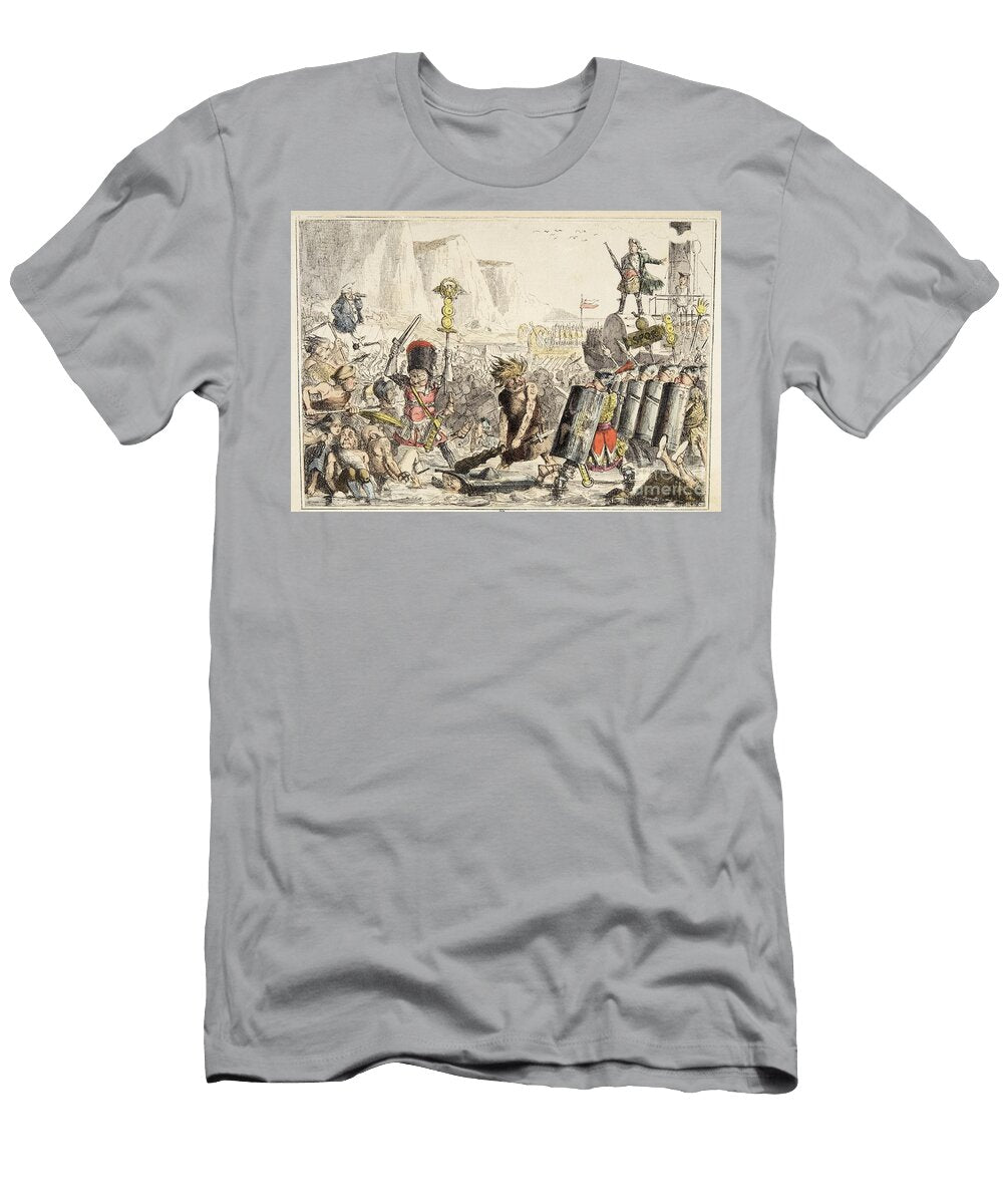The Landing of Julius Caesar From the Comic History of England 1864 John Leech T-Shirt