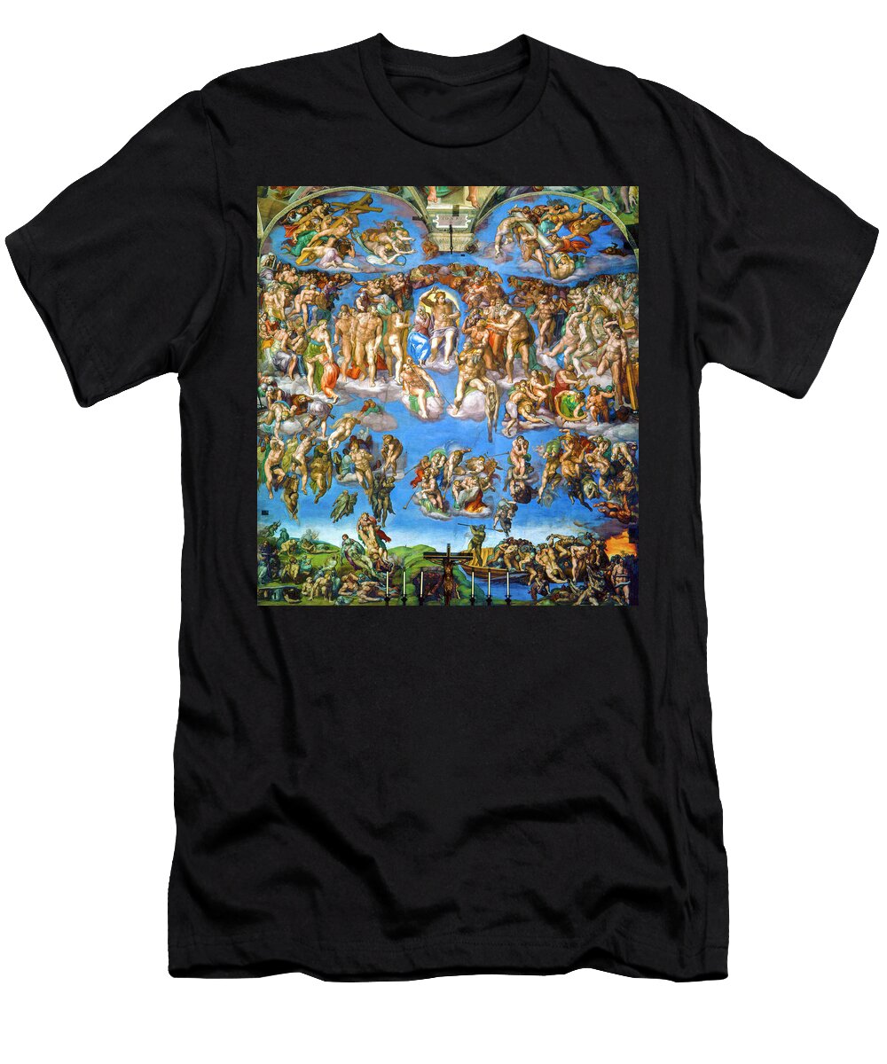 The Last Judgment By Michelangelo 1541 Michelangelo Buonarroti T-Shirt
